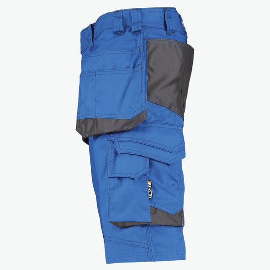 Dassy Bionic Holsterzakkenshort - Azuurblauw/Antracietgrijs Werkbroek Dassy