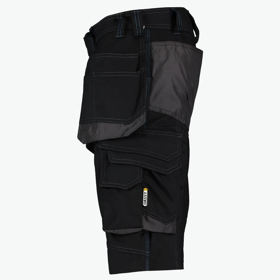 Dassy Bionic Holsterzakkenshort - Zwart/Antracietgrijs Werkbroek Dassy