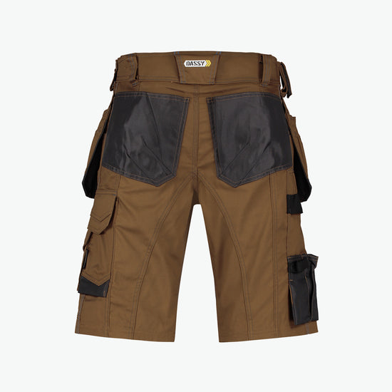 Dassy Bionic Holsterzakkenshort - Leembruin/Antracietgrijs Werkbroek Dassy