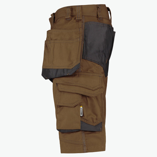 Dassy Bionic Holsterzakkenshort - Leembruin/Antracietgrijs Werkbroek Dassy