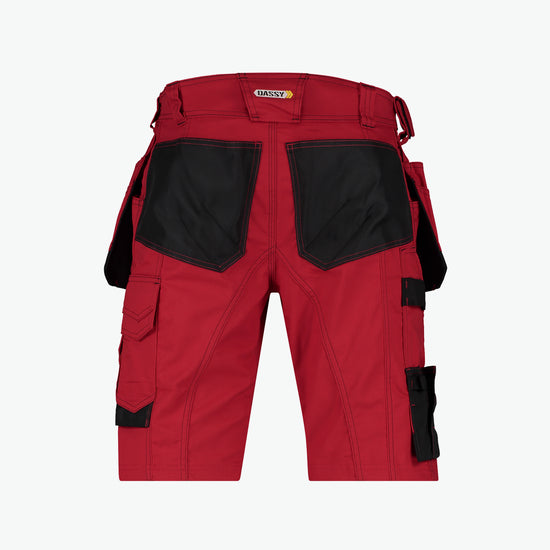 Dassy Bionic Holsterzakkenshort - Rood/Zwart Werkbroek Dassy