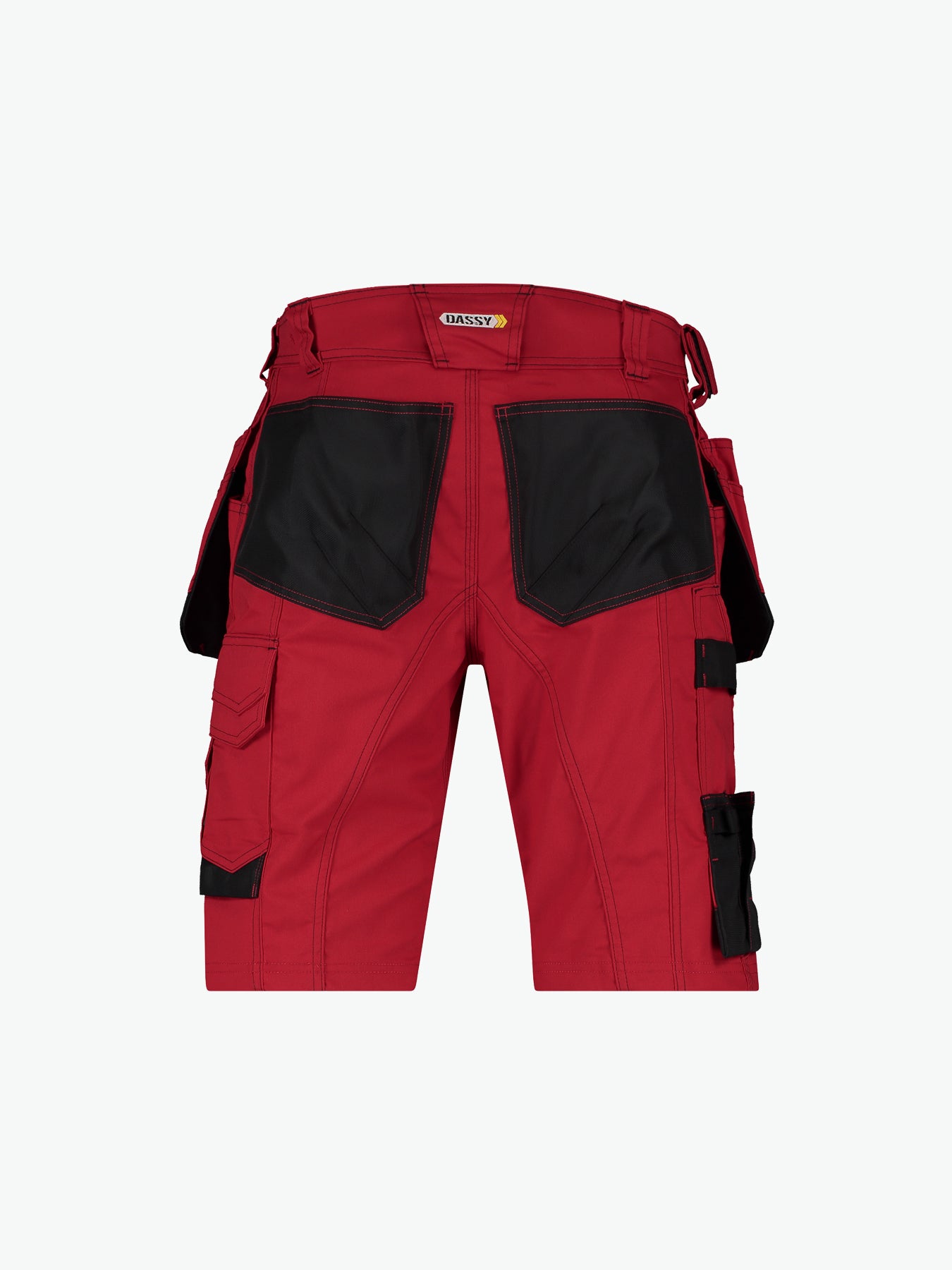 Dassy Bionic Holsterzakkenshort - Rood/Zwart Werkbroek Dassy