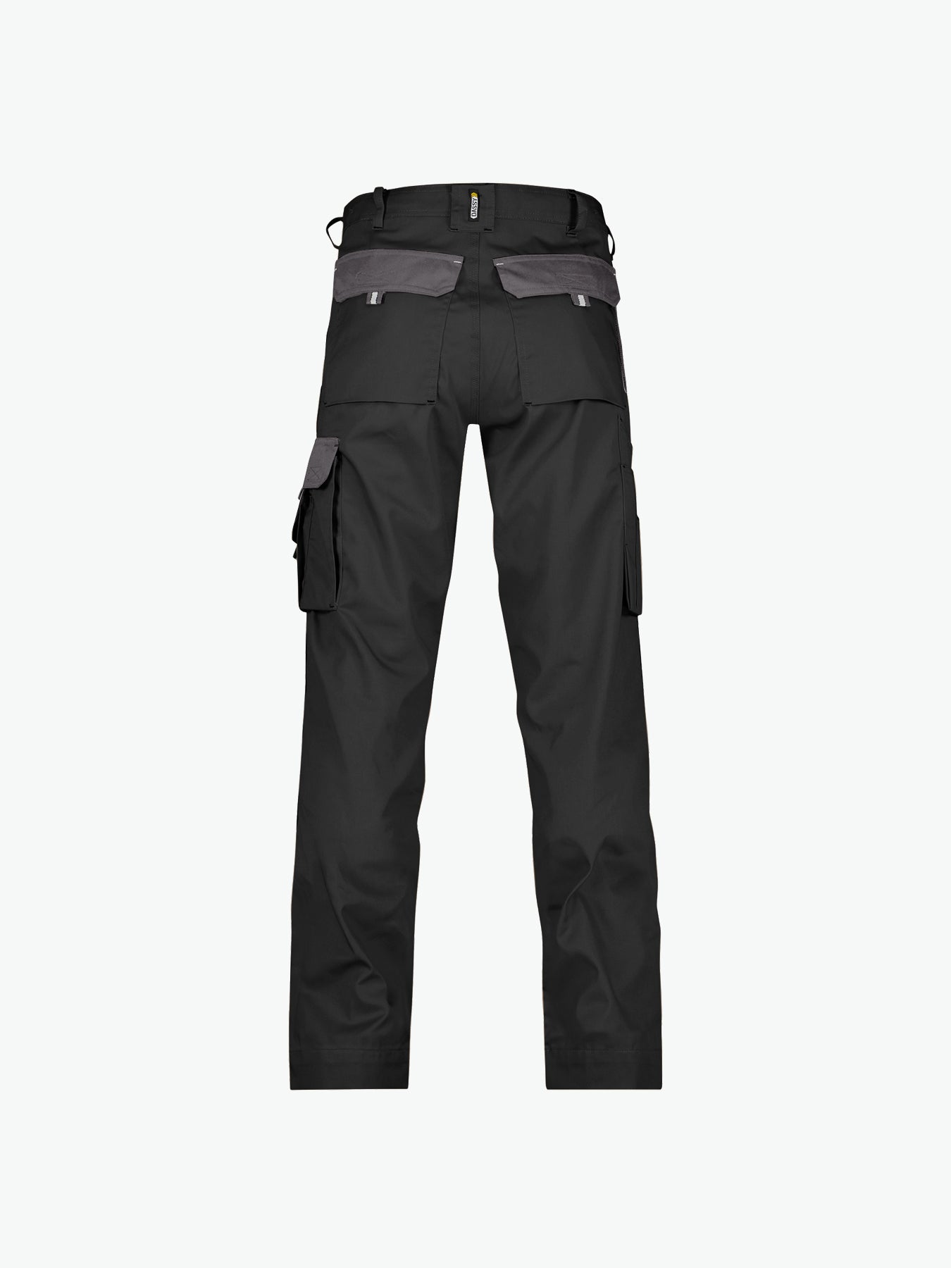 Dassy Boston Tweekleurige werkbroek met kniezakken - Zwart/Cementgrijs Werkbroek Dassy