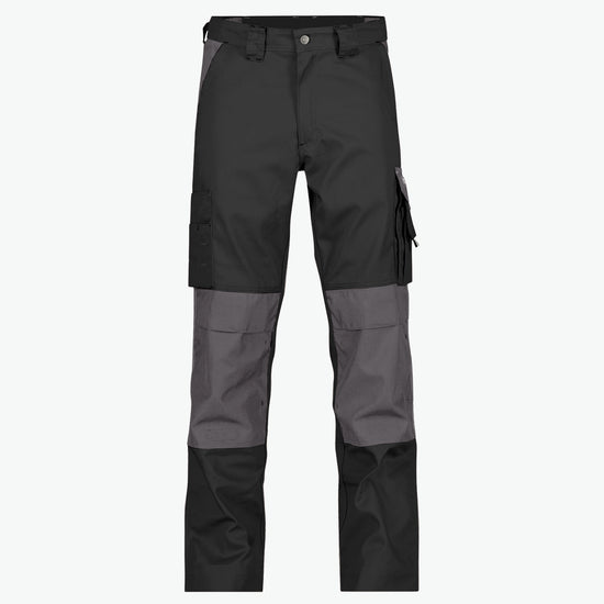 Dassy Boston Tweekleurige werkbroek met kniezakken - Zwart/Cementgrijs Werkbroek Dassy