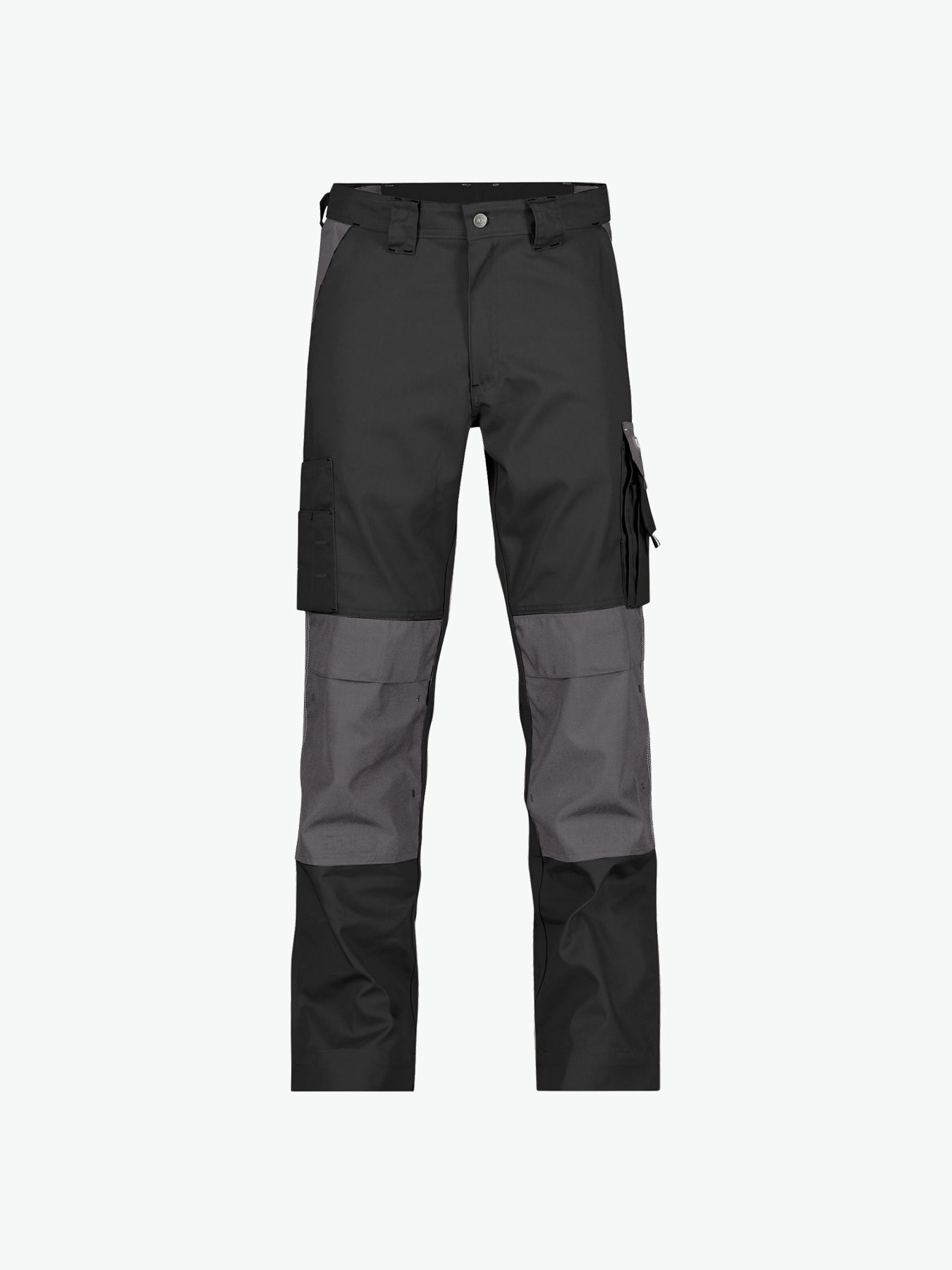Dassy Boston Tweekleurige werkbroek met kniezakken - Zwart/Cementgrijs Werkbroek Dassy