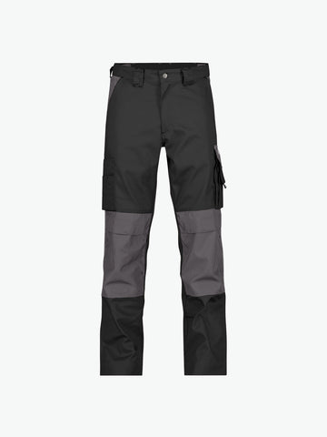 Dassy Boston Tweekleurige werkbroek met kniezakken - Zwart/Cementgrijs Werkbroek Dassy