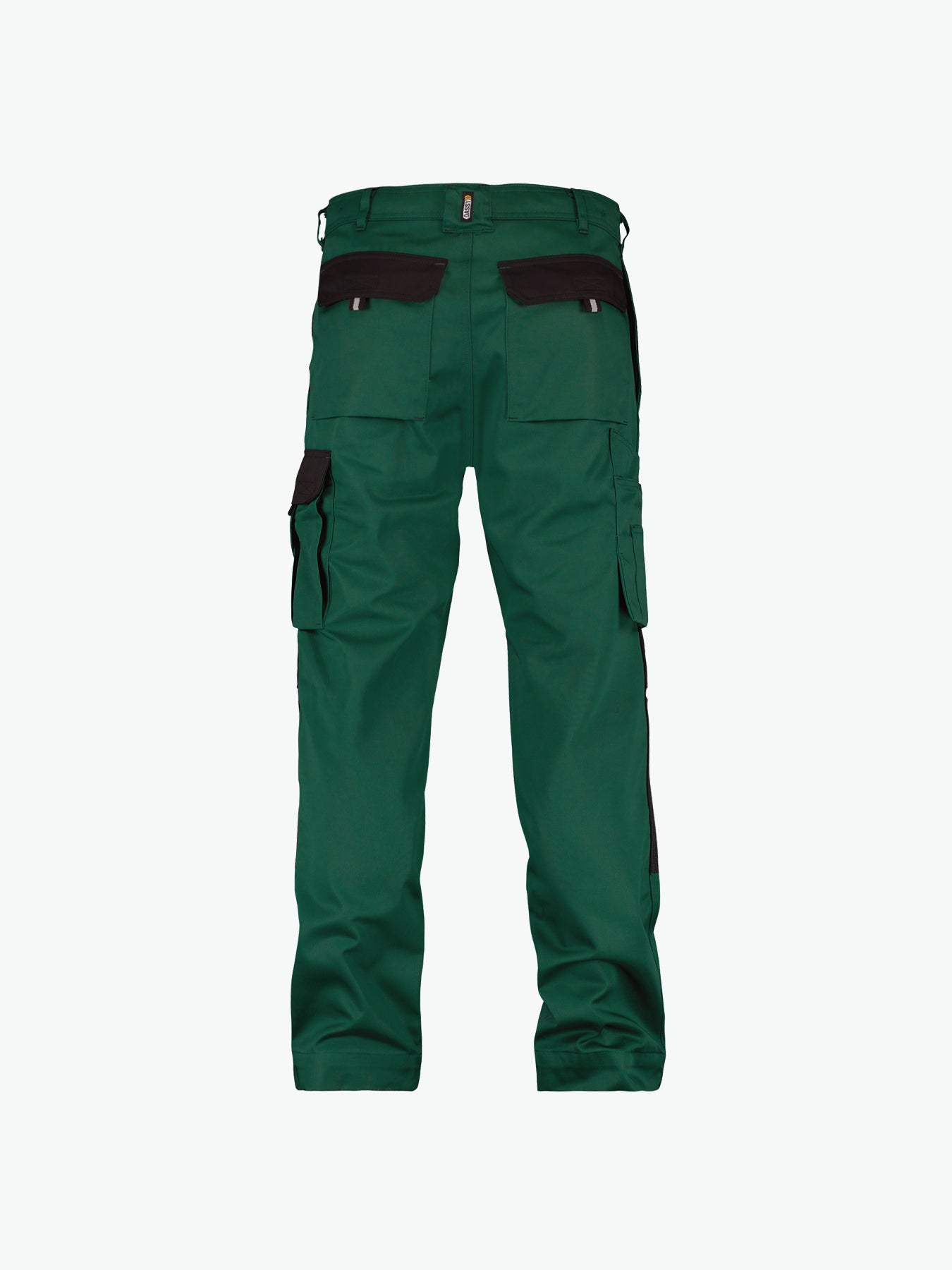 Dassy Boston Tweekleurige werkbroek met kniezakken - Flessengroen/Zwart Werkbroek Dassy