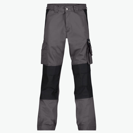 Dassy Boston Tweekleurige werkbroek met kniezakken - Cementgrijs/Zwart Werkbroek Dassy