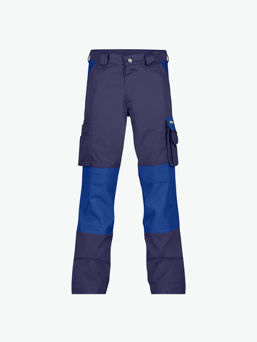 Dassy Boston Tweekleurige werkbroek met kniezakken - Marineblauw/Korenblauw Werkbroek Dassy