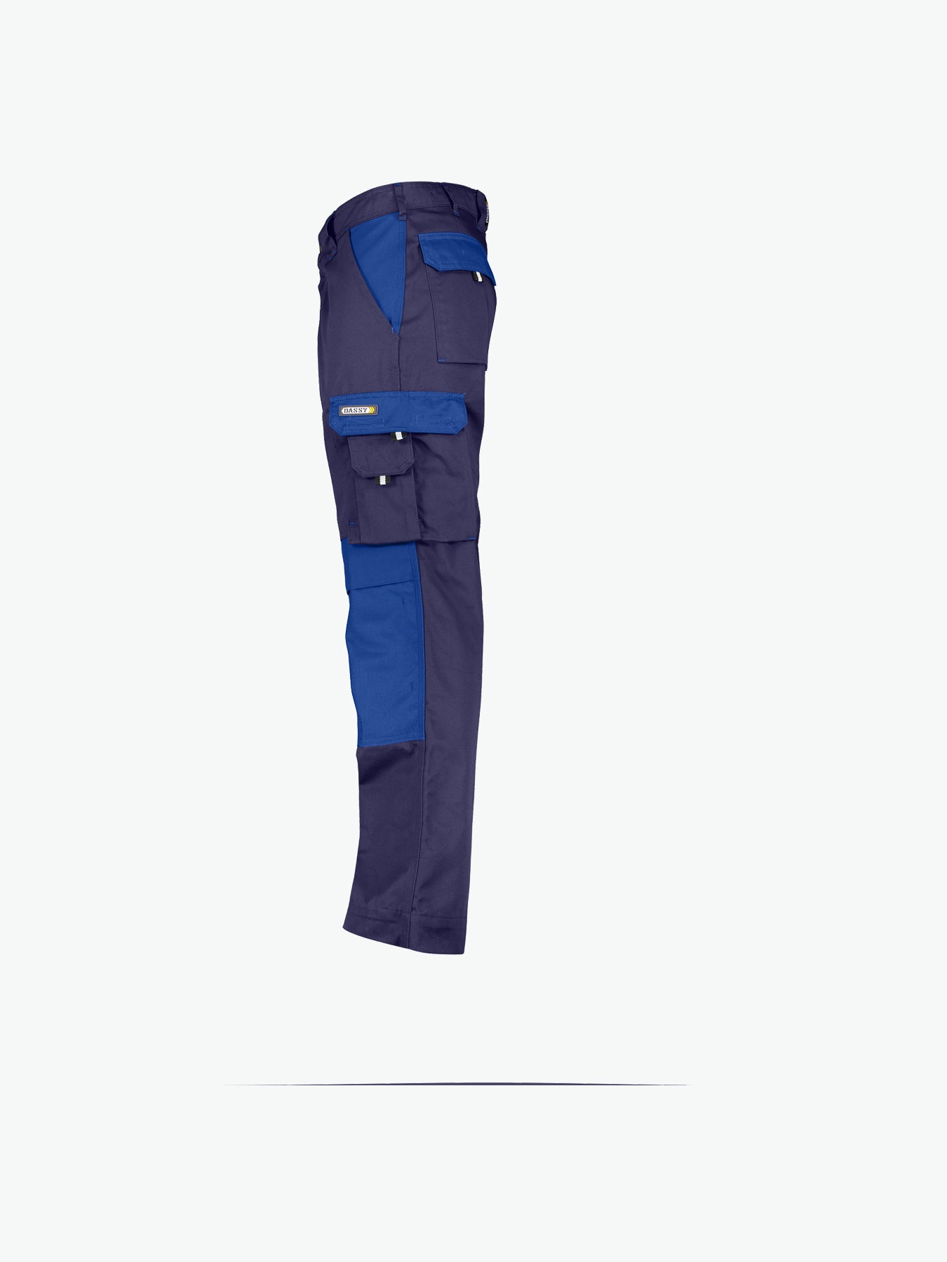 Dassy Boston Tweekleurige werkbroek met kniezakken - Marineblauw/Korenblauw Werkbroek Dassy