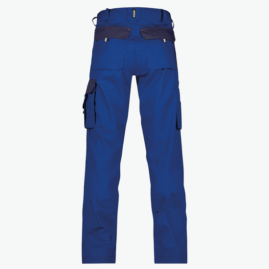 Dassy Boston Tweekleurige werkbroek met kniezakken - Korenblauw/Marineblauw Werkbroek Dassy
