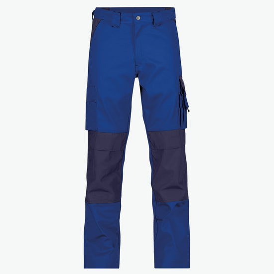 Dassy Boston Tweekleurige werkbroek met kniezakken - Korenblauw/Marineblauw Werkbroek Dassy