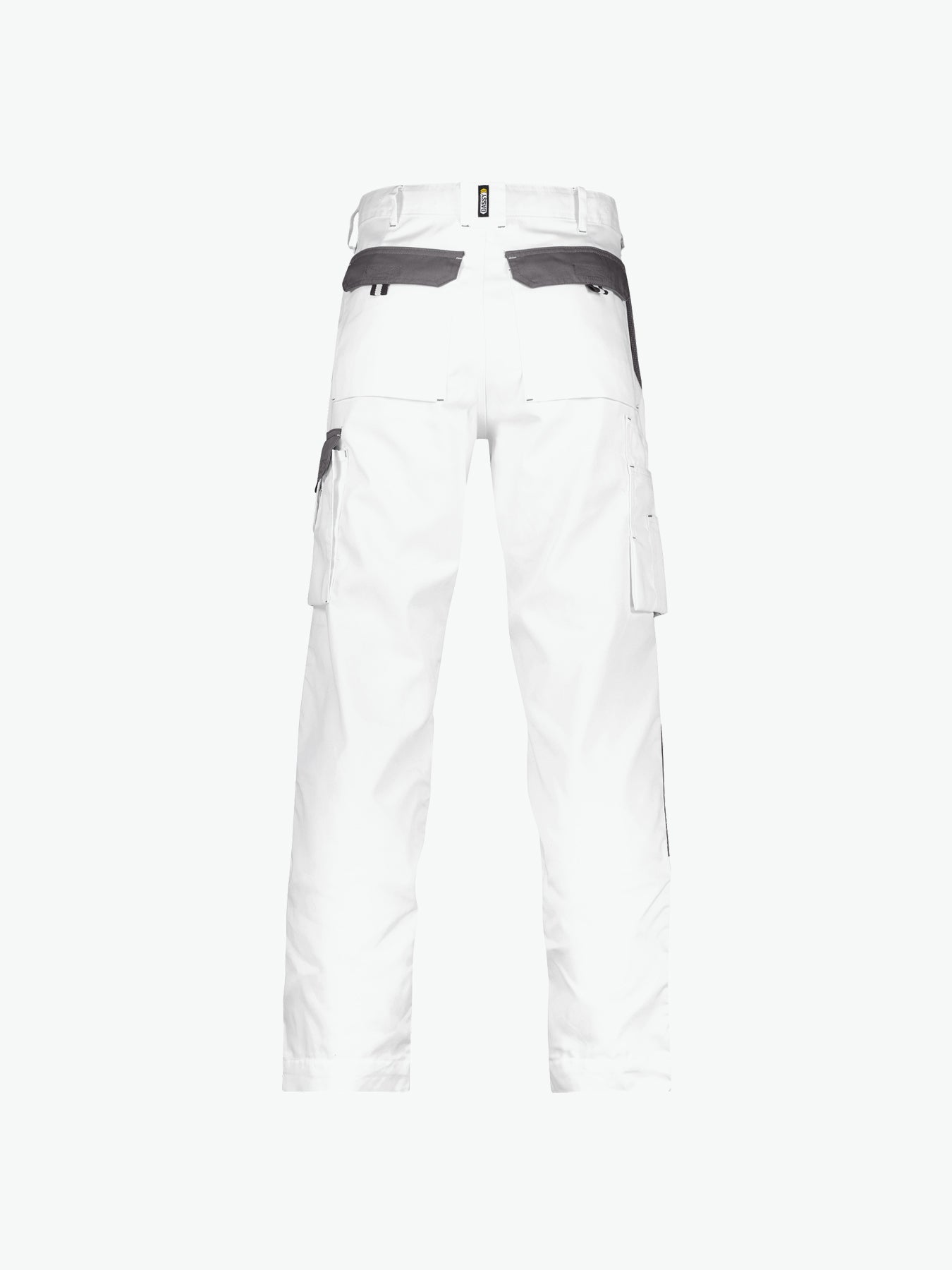 Dassy Boston Tweekleurige werkbroek met kniezakken - Wit/Cementgrijs Werkbroek Dassy