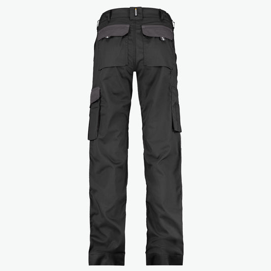 Dassy Boston Women Tweekleurige werkbroek met kniezakken voor dames - Zwart/Cementgrijs Werkbroek Dassy
