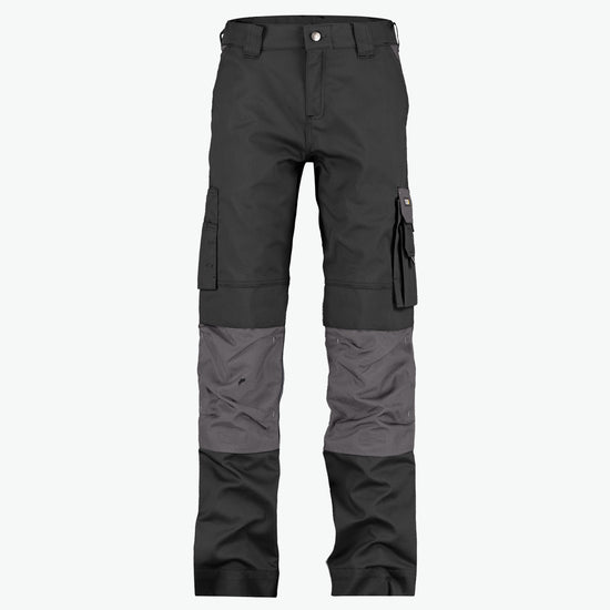 Dassy Boston Women Tweekleurige werkbroek met kniezakken voor dames - Zwart/Cementgrijs Werkbroek Dassy