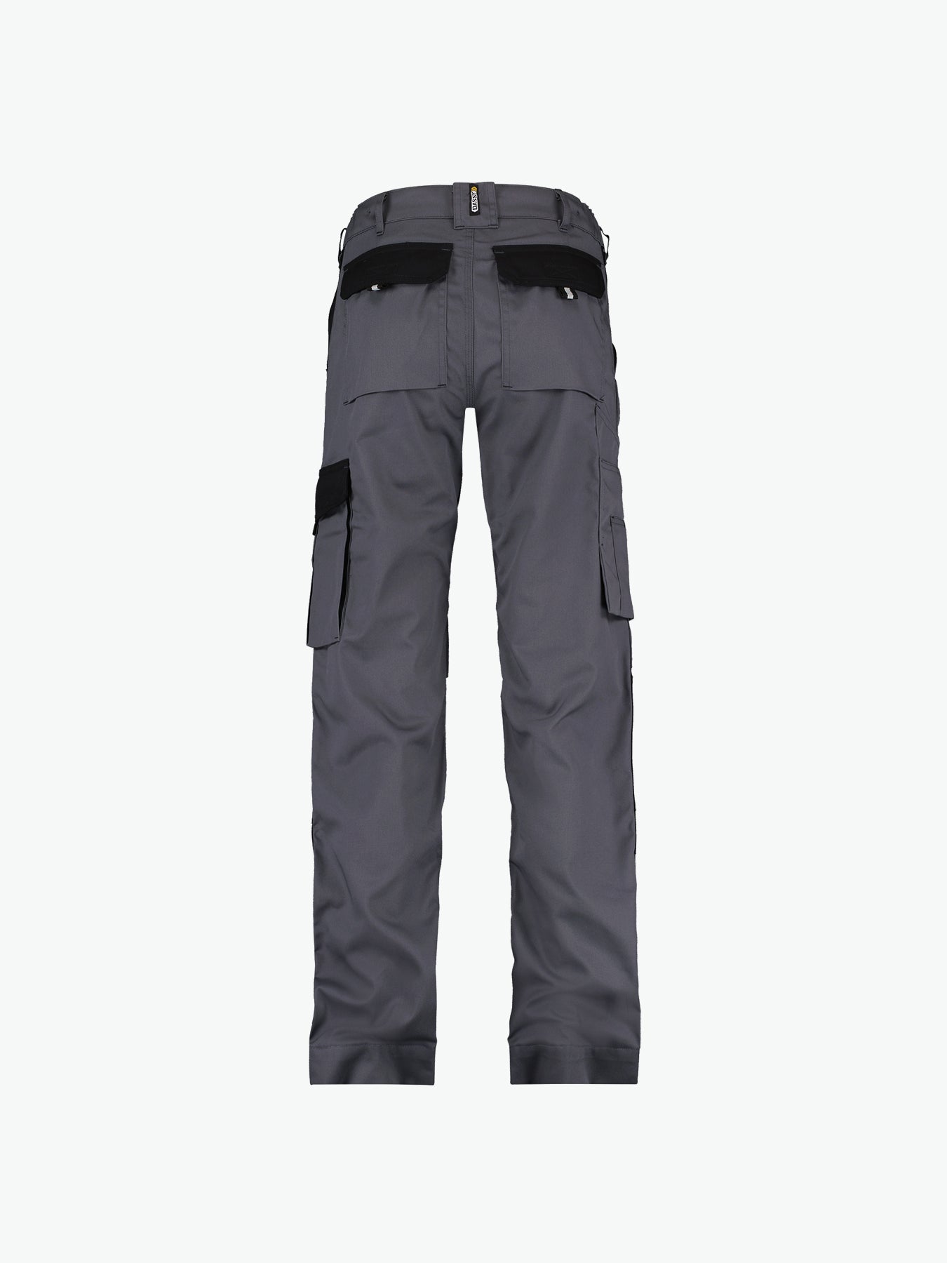 Dassy Boston Women Tweekleurige werkbroek met kniezakken voor dames - Cementgrijs/Zwart Werkbroek Dames Dassy