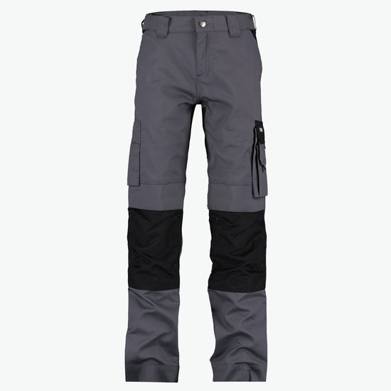 Dassy Boston Women Tweekleurige werkbroek met kniezakken voor dames - Cementgrijs/Zwart Werkbroek Dames Dassy