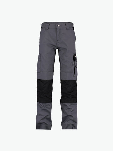 Dassy Boston Women Tweekleurige werkbroek met kniezakken voor dames - Cementgrijs/Zwart Werkbroek Dames Dassy