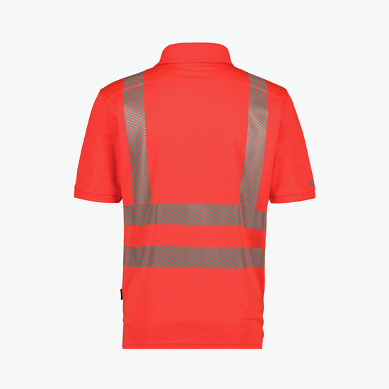 Dassy Brandon Hogezichtbaarheids-uv-polo - Fluorood Werkpolo HiVis Dassy