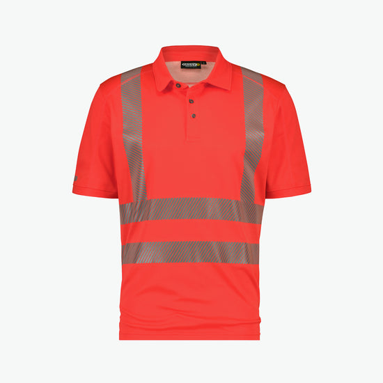 Dassy Brandon Hogezichtbaarheids-uv-polo - Fluorood Werkpolo HiVis Dassy