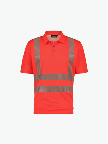 Dassy Brandon Hogezichtbaarheids-uv-polo - Fluorood Werkpolo HiVis Dassy