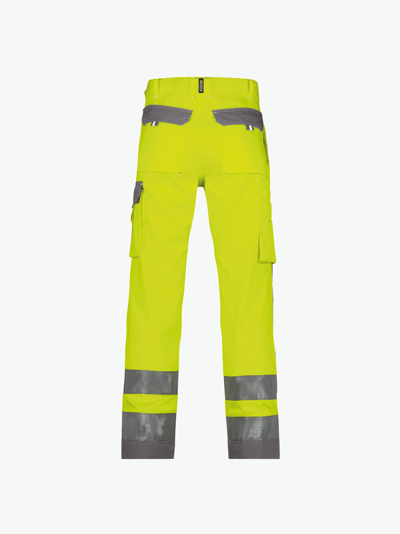 Dassy Buffalo Hogezichtbaarheidsbroek met kniezakken - Fluogeel/Cementgrijs Werkbroek HiVis Dassy
