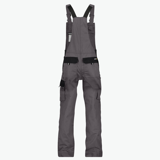 Dassy Calais Tweekleurige bretelbroek - Cementgrijs/Zwart Werkbroek Dassy