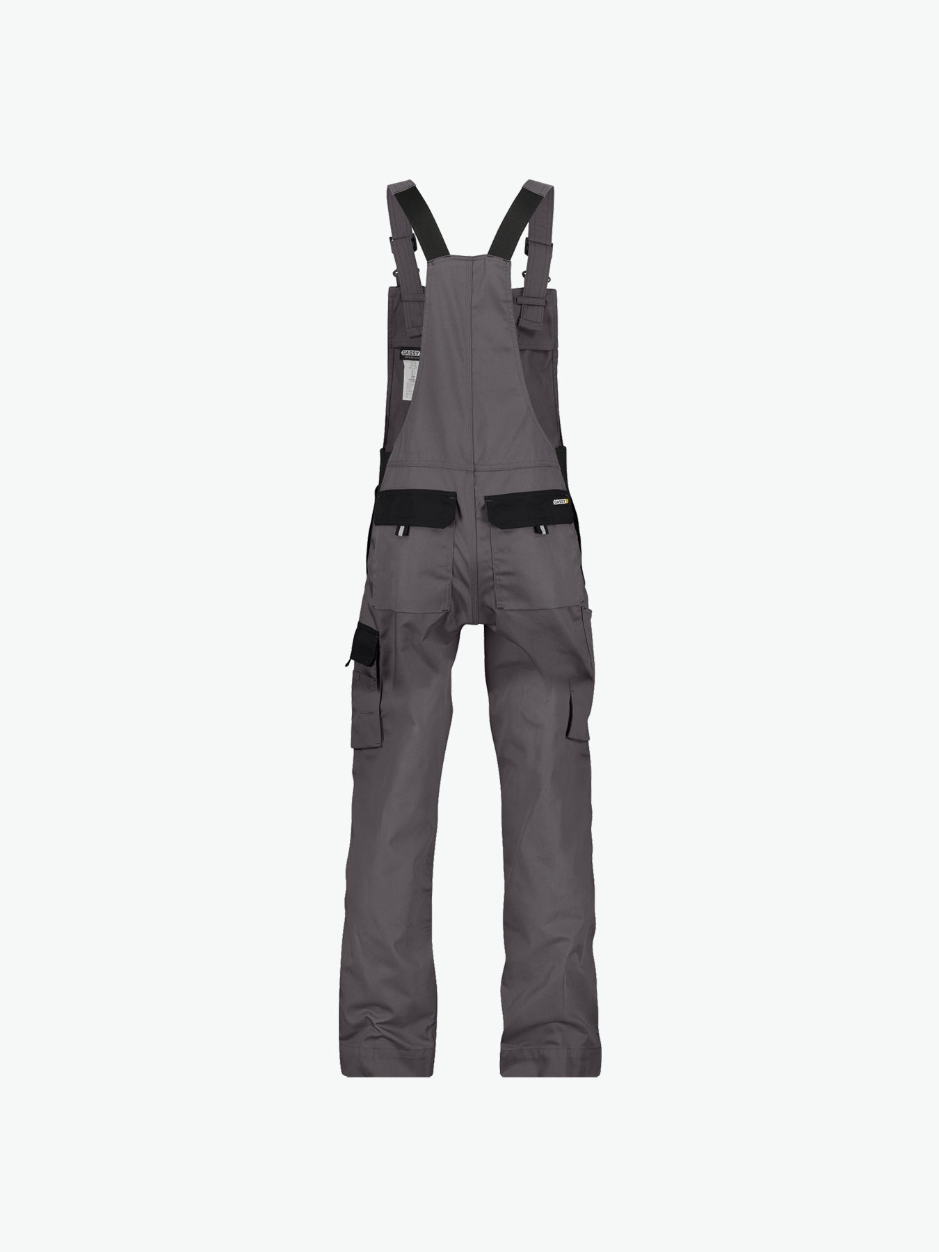 Dassy Calais Tweekleurige bretelbroek - Cementgrijs/Zwart Werkbroek Dassy