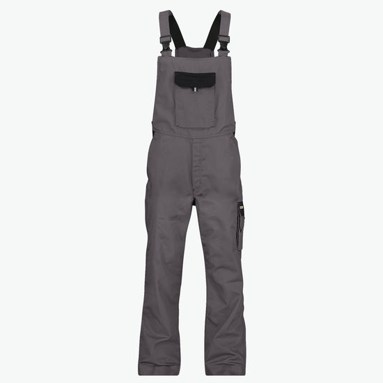 Dassy Calais Tweekleurige bretelbroek - Cementgrijs/Zwart Werkbroek Dassy