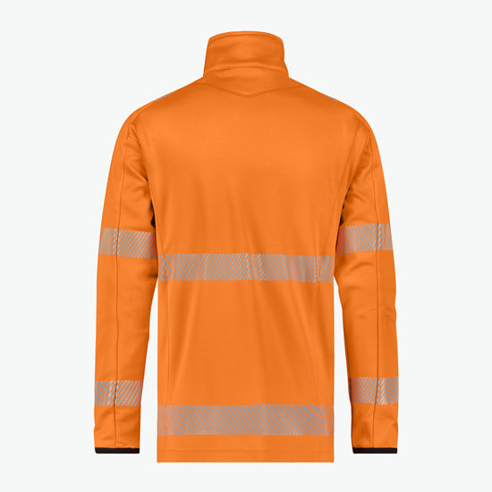 Dassy Camden Hogezichtbaarheidsmidlayerjacket - Fluo-Oranje/Marineblauw Werkjas HiVis Dassy