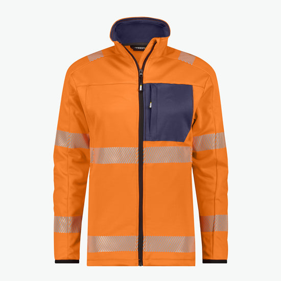 Dassy Camden Hogezichtbaarheidsmidlayerjacket - Fluo-Oranje/Marineblauw Werkjas HiVis Dassy