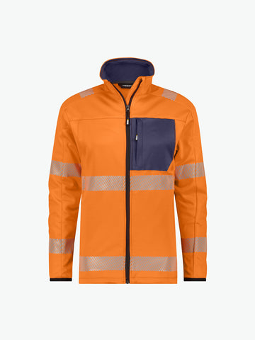 Dassy Camden Hogezichtbaarheidsmidlayerjacket - Fluo-Oranje/Marineblauw Werkjas HiVis Dassy