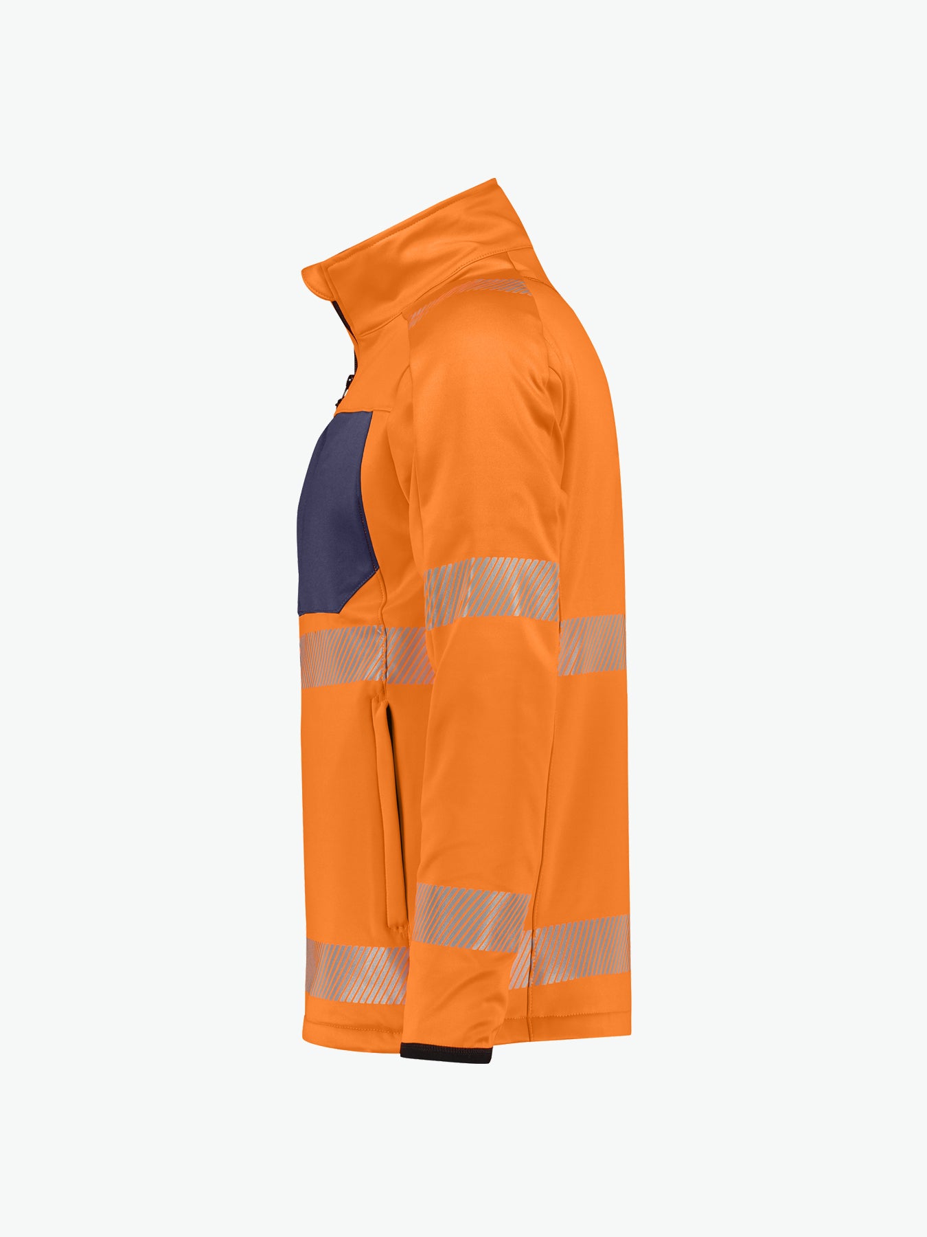 Dassy Camden Hogezichtbaarheidsmidlayerjacket - Fluo-Oranje/Marineblauw Werkjas HiVis Dassy