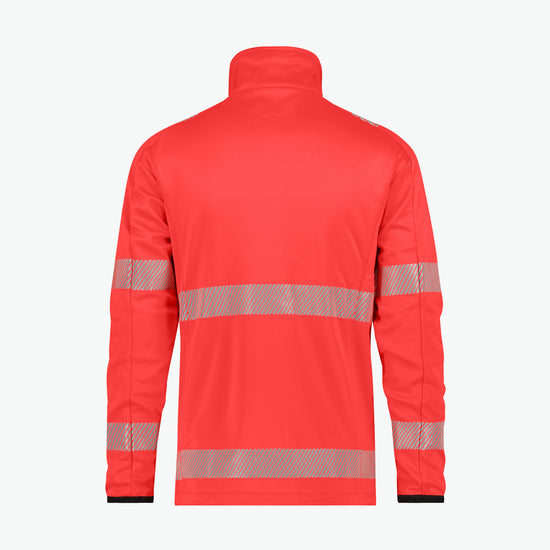 Dassy Camden Hogezichtbaarheidsmidlayerjacket - Fluorood/Cementgrijs Werkjas HiVis Dassy