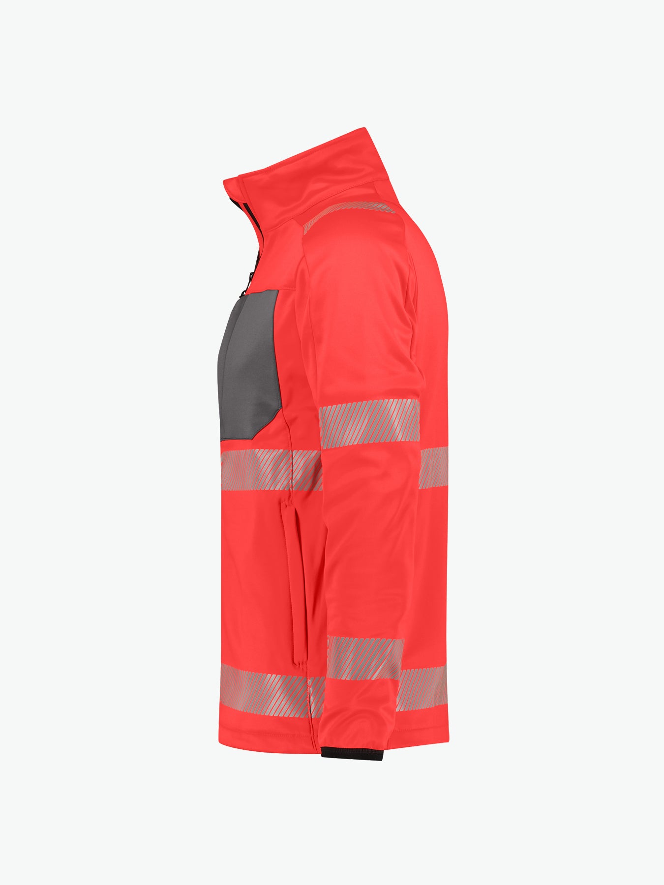 Dassy Camden Hogezichtbaarheidsmidlayerjacket - Fluorood/Cementgrijs Werkjas HiVis Dassy