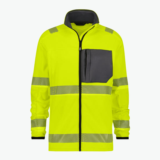 Dassy Camden Hogezichtbaarheidsmidlayerjacket - Fluogeel/Cementgrijs Werkjas HiVis Dassy