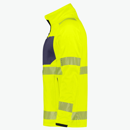 Dassy Camden Hogezichtbaarheidsmidlayerjacket - Fluogeel/Marineblauw Werkjas HiVis Dassy