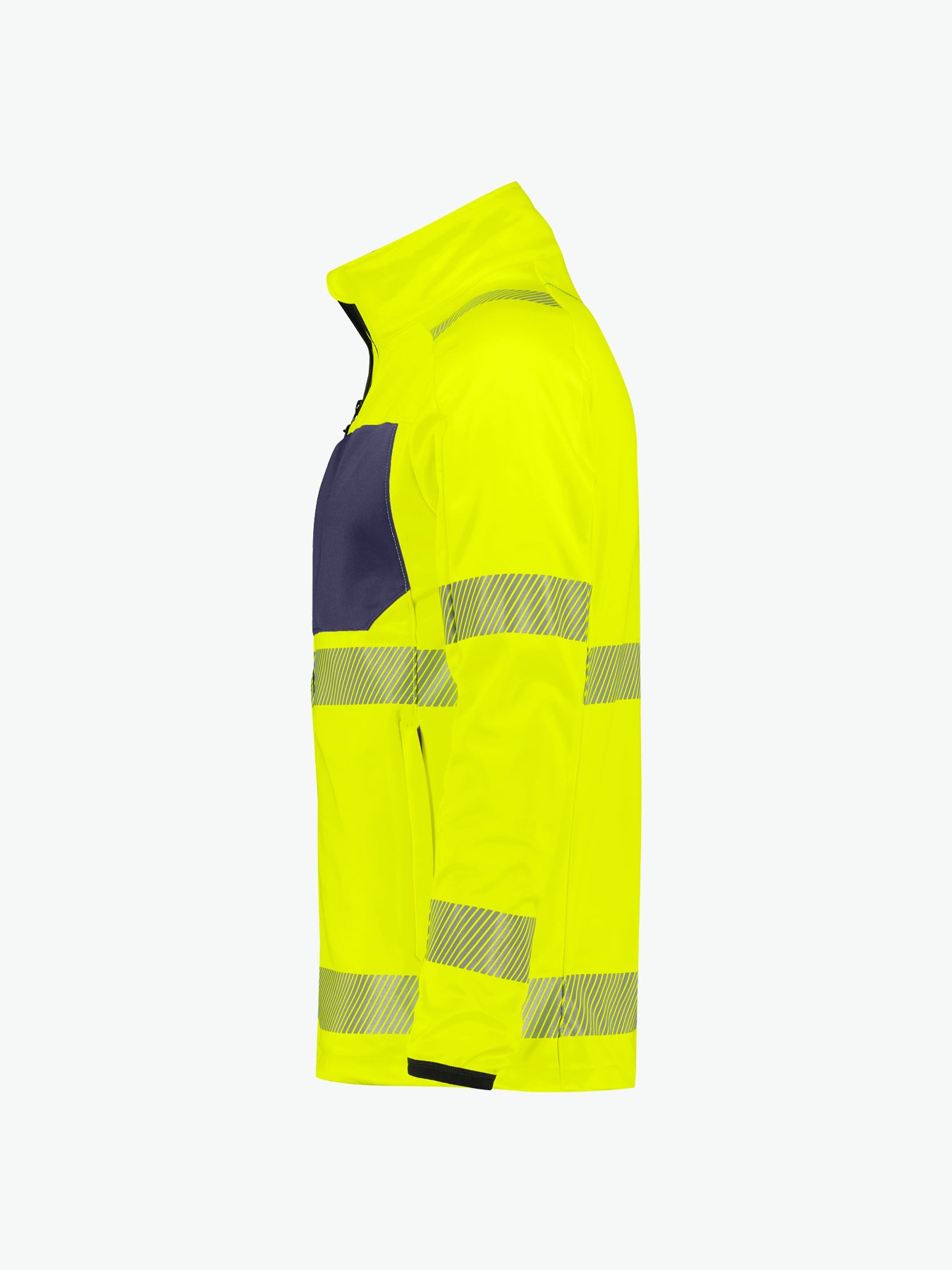 Dassy Camden Hogezichtbaarheidsmidlayerjacket - Fluogeel/Marineblauw Werkjas HiVis Dassy