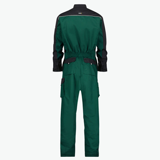 Dassy Cannes Tweekleurige overall met kniezakken - Flessengroen/Zwart Werkbroek Dassy