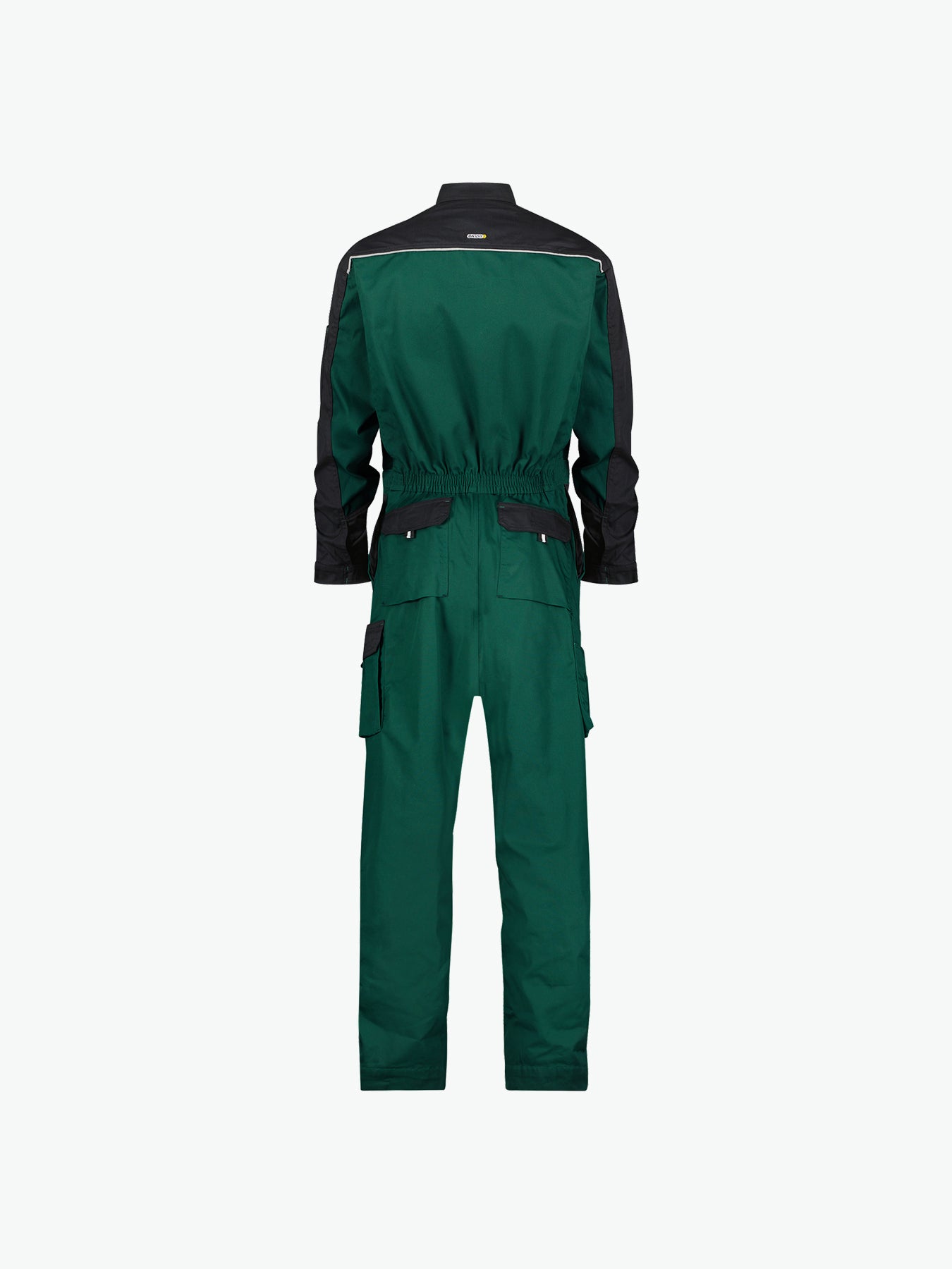 Dassy Cannes Tweekleurige overall met kniezakken - Flessengroen/Zwart Werkbroek Dassy