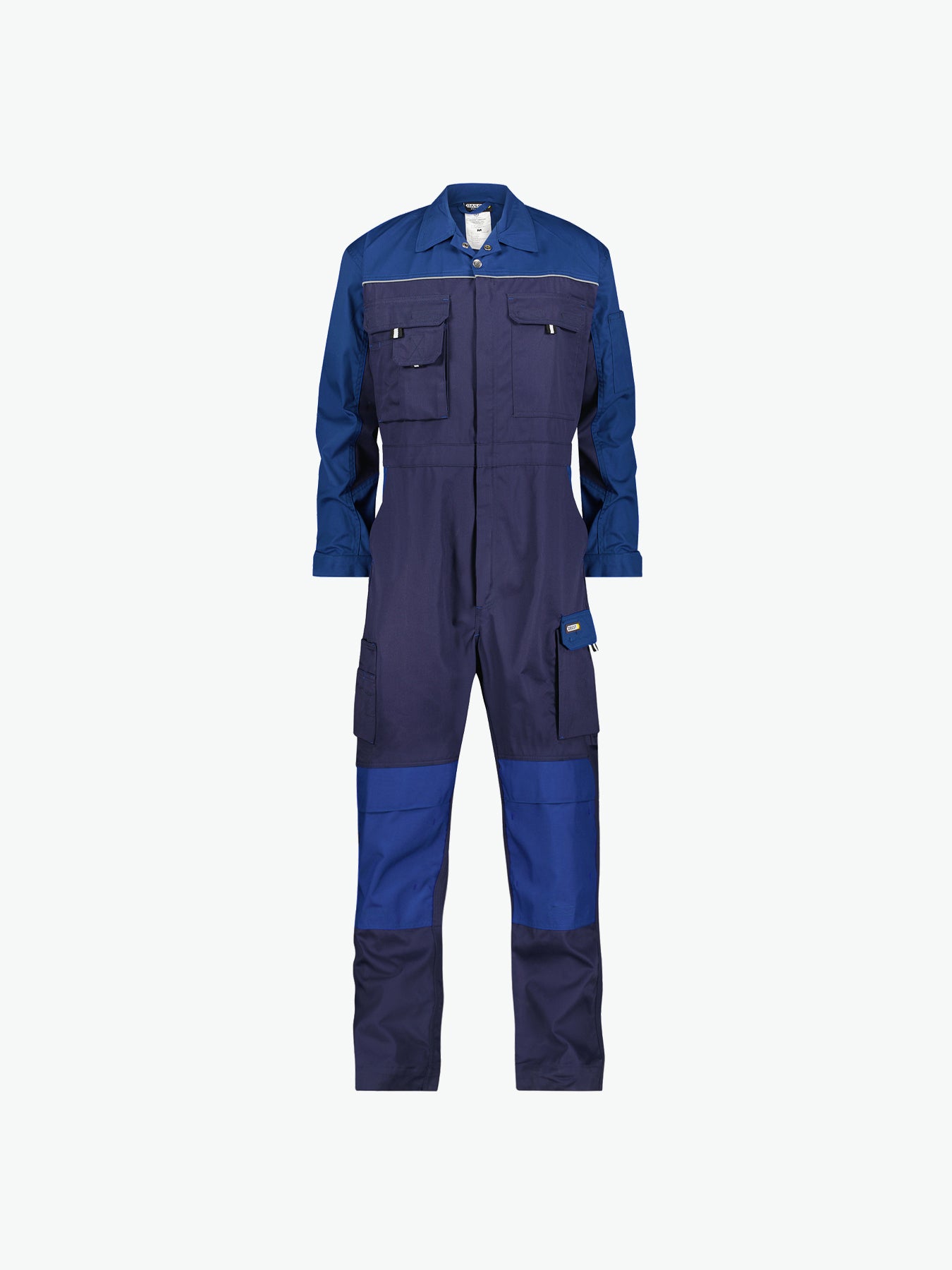 Dassy Cannes Tweekleurige overall met kniezakken - Marineblauw/Korenblauw Werkbroek Dassy
