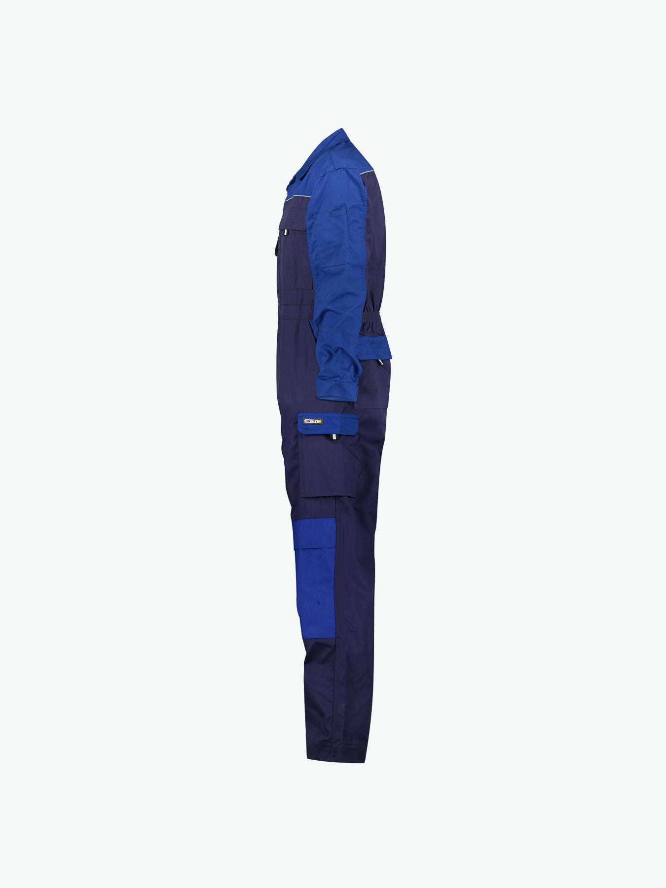Dassy Cannes Tweekleurige overall met kniezakken - Marineblauw/Korenblauw Werkbroek Dassy