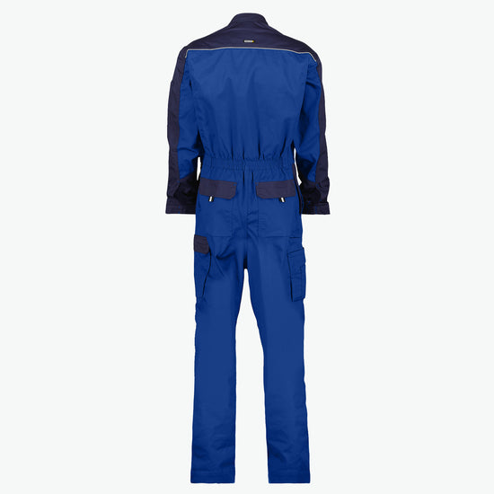 Dassy Cannes Tweekleurige overall met kniezakken - Korenblauw/Marineblauw Werkbroek Dassy