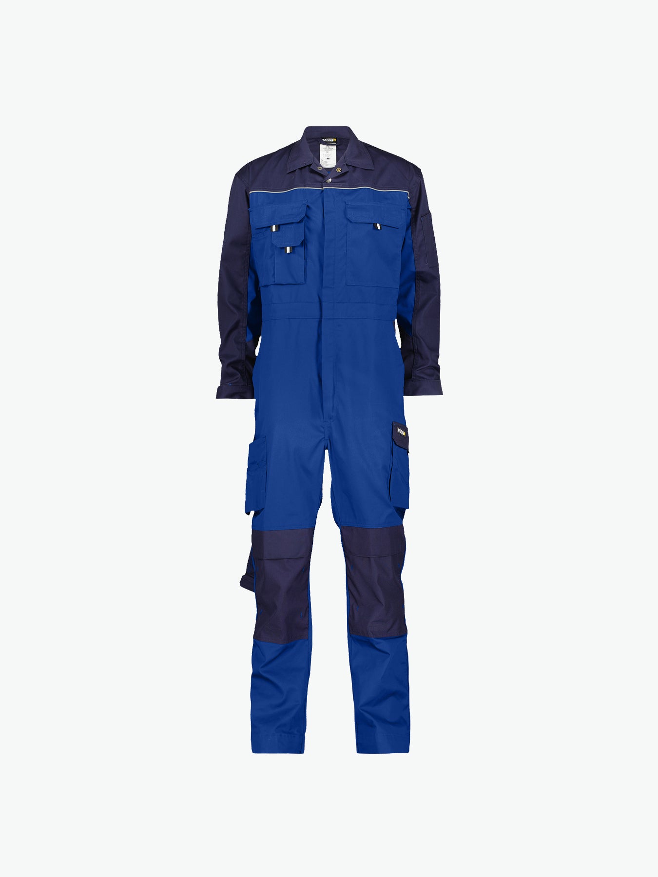 Dassy Cannes Tweekleurige overall met kniezakken - Korenblauw/Marineblauw Werkbroek Dassy