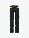 Dassy Canton Women Werkbroek met stretch en kniezakken voor dames - Zwart/Fluogeel Werkbroek Dames Dassy