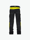 Dassy Canton Werkbroek met stretch en kniezakken - Zwart/Fluogeel Werkbroek Dassy