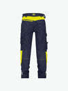 Dassy Canton Werkbroek met stretch en kniezakken - Nachtblauw/Fluogeel Werkbroek Dassy