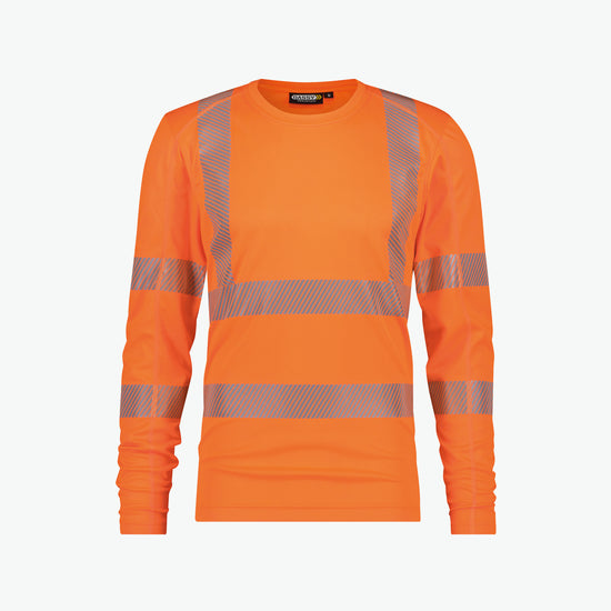Dassy Carterville Hogezichtbaarheids-uv-T-shirt met lange mouwen - Fluo-Oranje Werkshirt HiVis Dassy