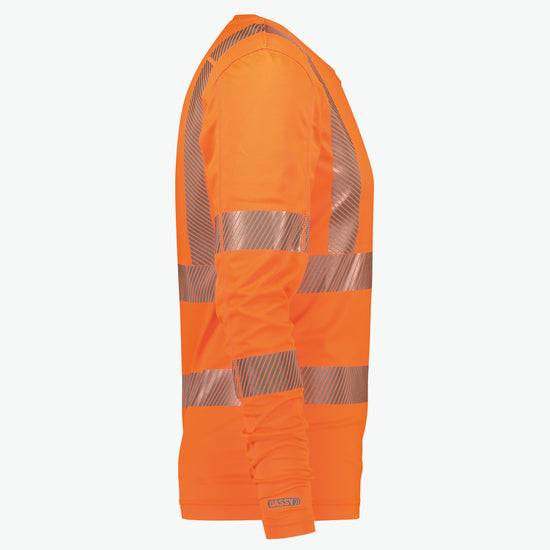 Dassy Carterville Hogezichtbaarheids-uv-T-shirt met lange mouwen - Fluo-Oranje Werkshirt HiVis Dassy