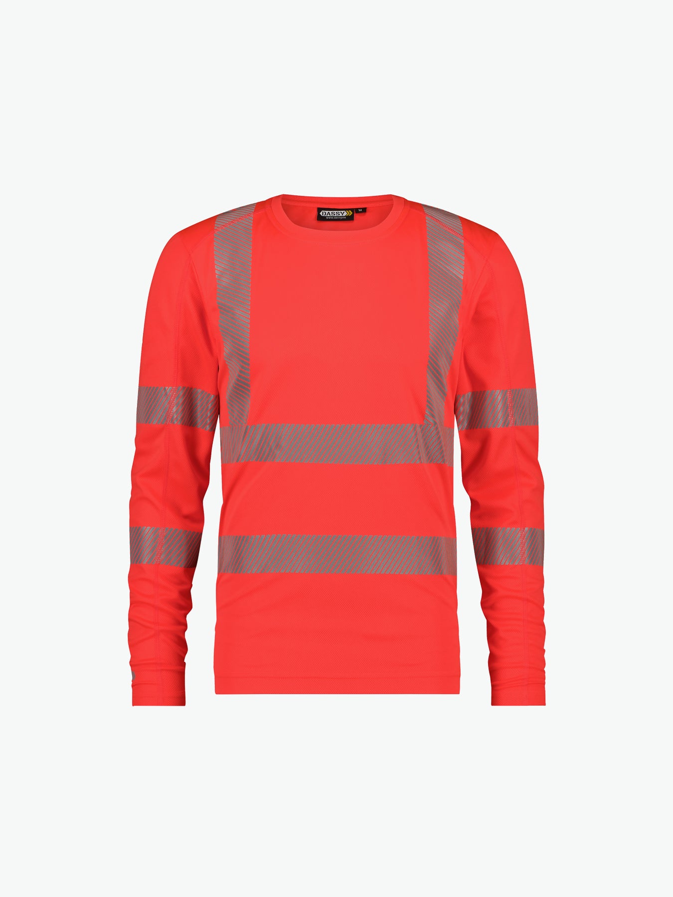 Dassy Carterville Hogezichtbaarheids-uv-T-shirt met lange mouwen - Fluorood Werkshirt HiVis Dassy